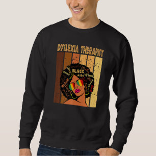 Sudadera Dislexia Terapia Afro-Americana Negro Su