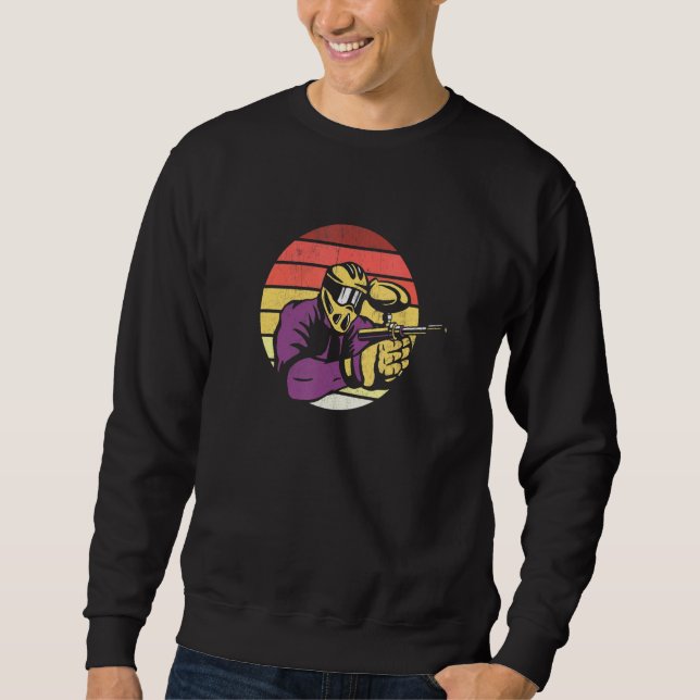 Sudadera Disparo De Amantes Retro De Paintball Para Paint S (Anverso)