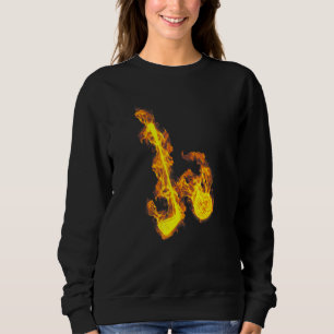 Sudadera Disparo Golf Ball Clubes de golf Flaming Golfer Go