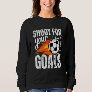 Sudadera Disparo por sus objetivos, chicos de fútbol que di