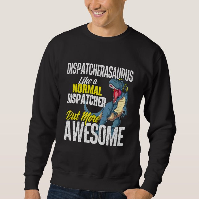 Sudadera Dispatcherasaurus  Operador de despacho de emergen (Anverso)