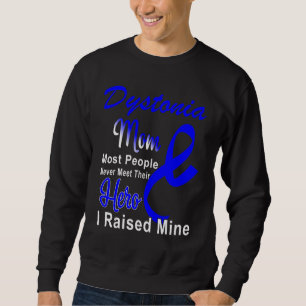 Sudadera Distonia Awareness Mom Support Blue Ribbon