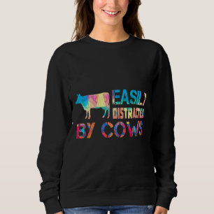 Sudadera Distracción fácil por las vacas nueva pintura