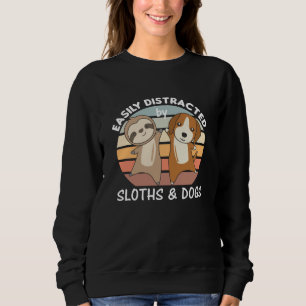 Sudadera Distracción Fácil Por Perros Y Lechugas