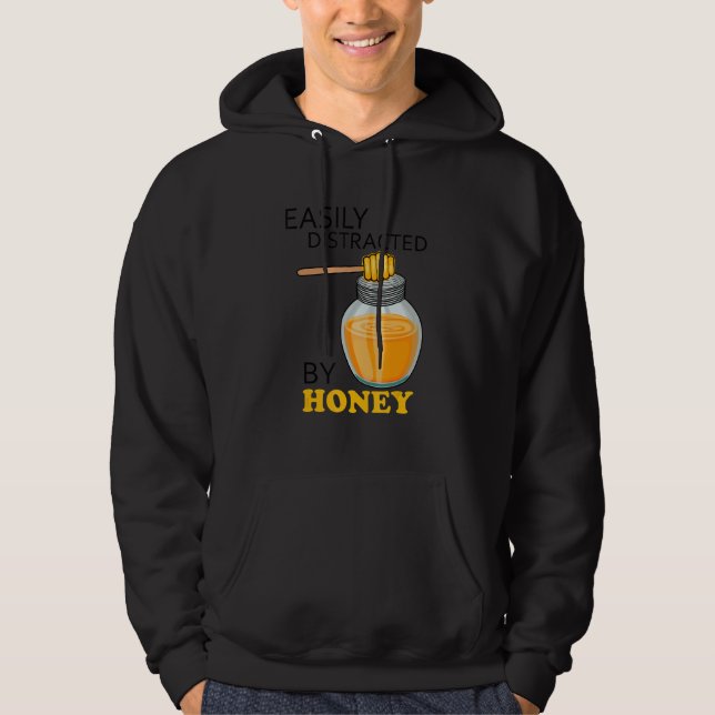 Sudadera Distracted by Honey Natural Bee Keeping (Anverso)