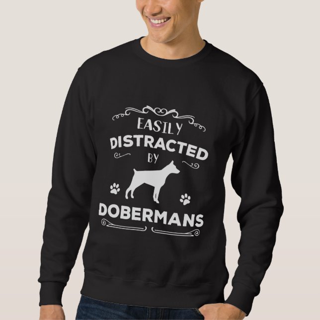 Sudadera Distrado Fácilmente Por Dobermans Great Doberman (Anverso)