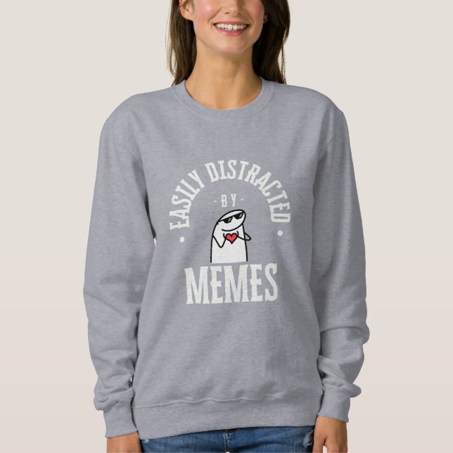 Sudadera Distrado por Memes - Gracioso (Anverso)