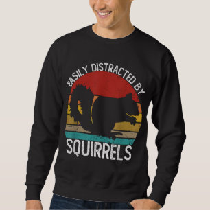 Sudadera Distraída Fácilmente Por Las Ardillas Vintage