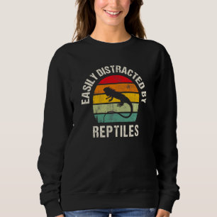 Sudadera Distraída Fácilmente Por Reptiles Divertidas Repti