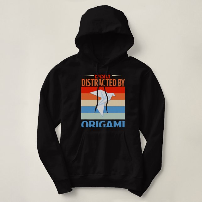 Sudadera Distraído Fácilmente De Origami (Diseño del anverso)
