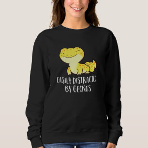 Sudadera Distraído Fácilmente Por Geckos Cute Leopard Lizar
