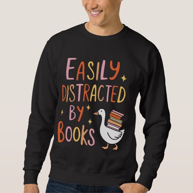 Sudadera Distraído fácilmente por libros (Anverso)