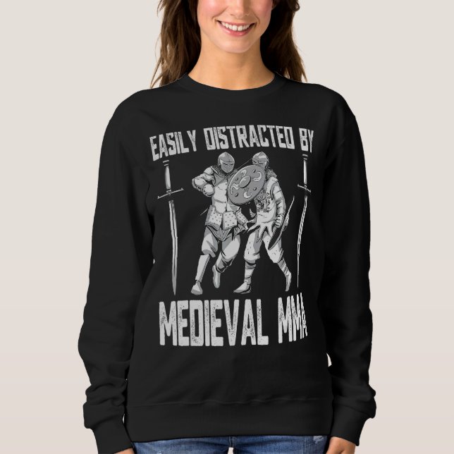Sudadera Distraído Fácilmente Por Mma Medieval (Anverso)