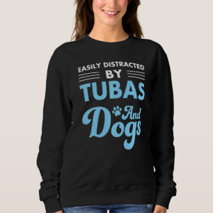 Sudadera Distraído Fácilmente Por Tubas Y Perros Perro Grac