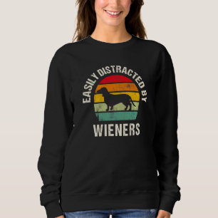 Sudadera Distraído Fácilmente Por Wiener Dogs Funny Wiener