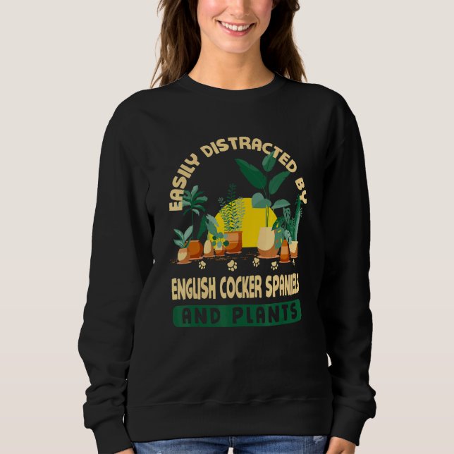 Sudadera Distraídos Fácilmente Por Cocker Español Y P Inglé (Anverso)