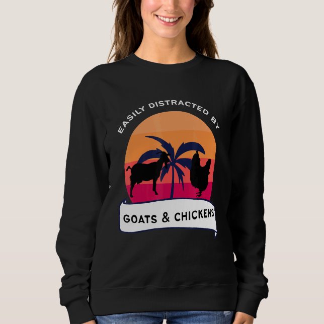 Sudadera Distratos de cabras y pollos (Anverso)