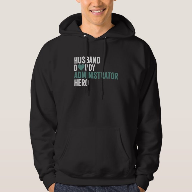 Sudadera Distressed Administrator  Husband Daddy Administra (Anverso)