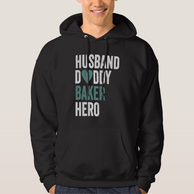 Sudadera Distressed Baker  Husband Daddy Baker Hero (Anverso)