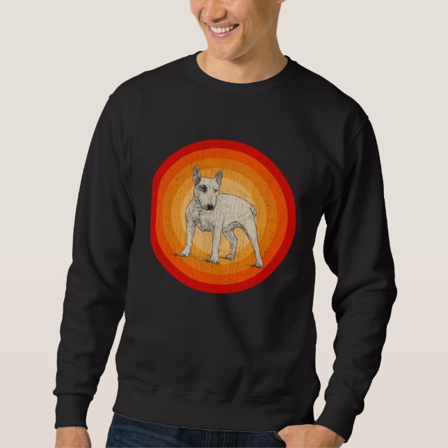 Sudadera Distressed Bull Terrier Dog  Retro Style (Anverso)