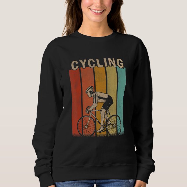 Sudadera Distressed Cycling   Men Women Cute Cycling Retro (Anverso)