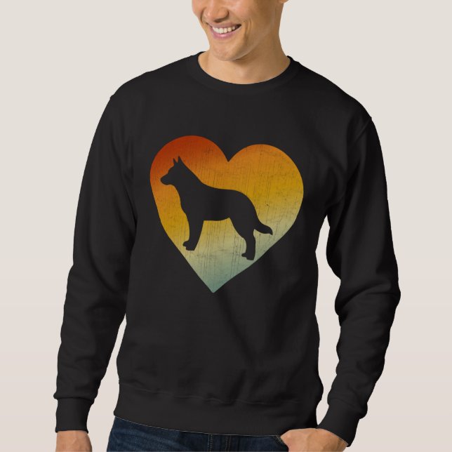 Sudadera Distressed Heart Retro Men Women Australian Cattle (Anverso)