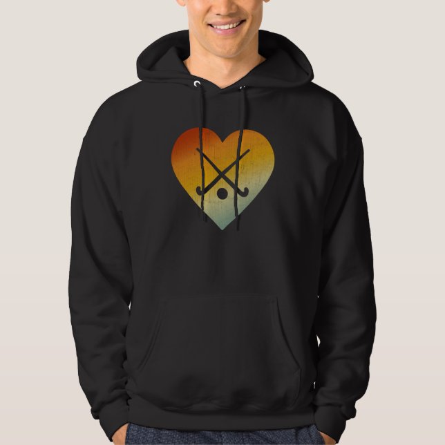 Sudadera Distressed Heart Retro Style Men Women Hockey Play (Anverso)