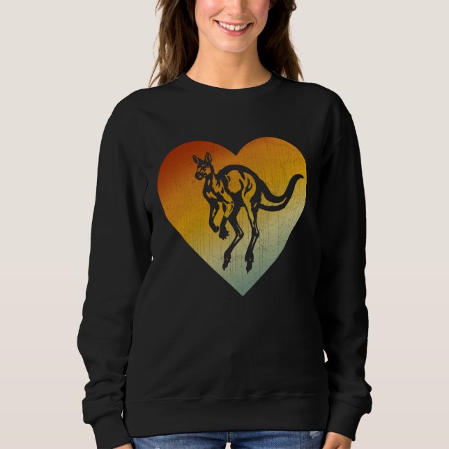 Sudadera Distressed Heart Retro Style Men Women Kangaroo (Anverso)