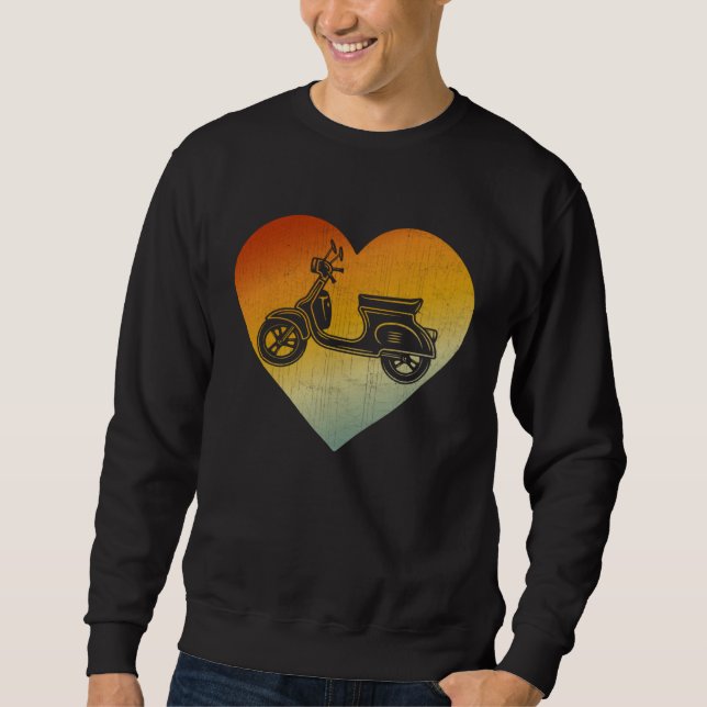 Sudadera Distressed Heart Retro Style Men Women Scooters (Anverso)