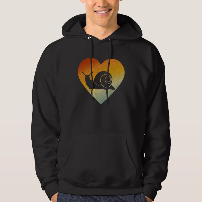 Sudadera Distressed Heart Retro Style Men Women Snail (Anverso)