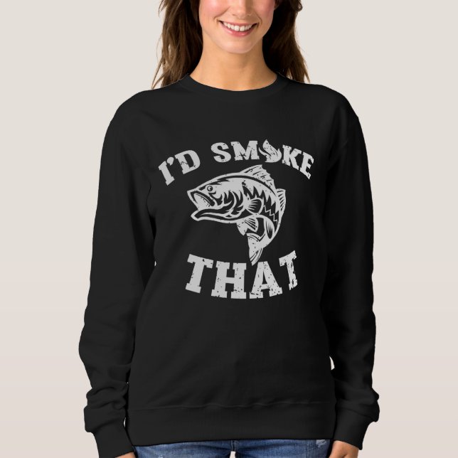 Sudadera Distressed I d Smoke that Fish Fillet Barbeque (Anverso)