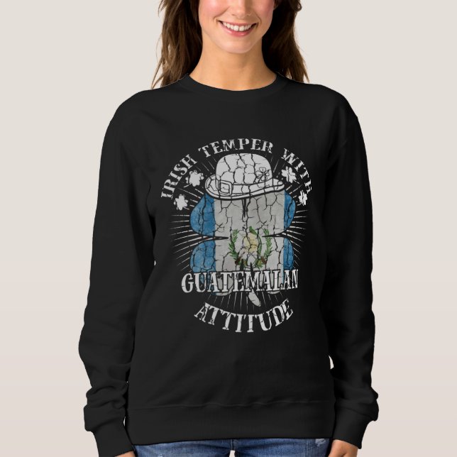 Sudadera Distressed Irish Guatemalan Attitude Patriotic Sha (Anverso)