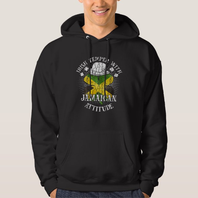 Sudadera Distressed Irish Jamaican Attitude Patriotic Shamr (Anverso)