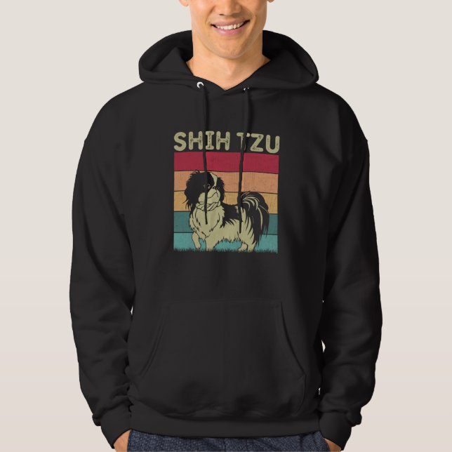 Sudadera Distressed Shih Tzu Dog  Boys Girls Retro Shih Tzu (Anverso)