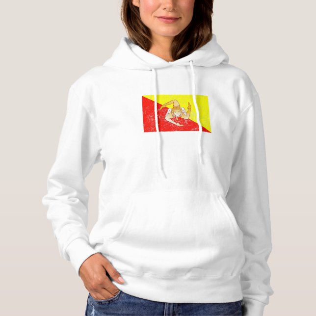 Sudadera Distressed Sicily Flag (Anverso)