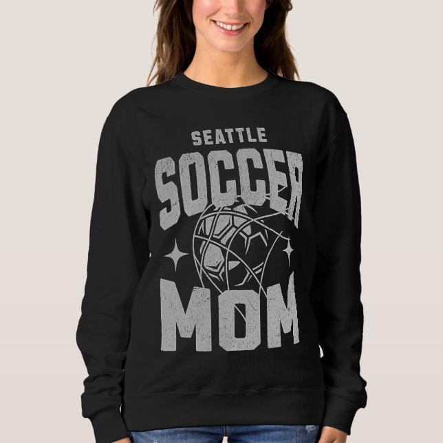 Sudadera Distressed Soccer Mom Seattle Washington (Anverso)