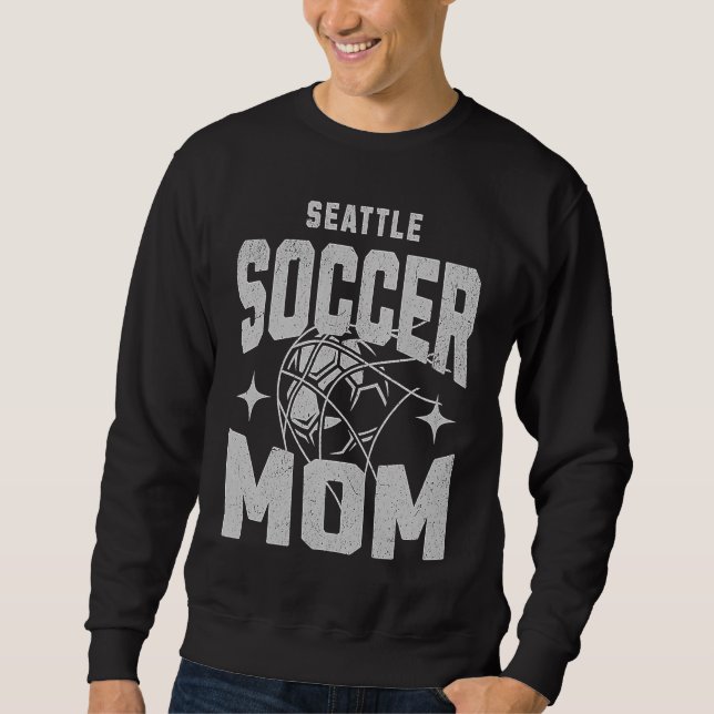 Sudadera Distressed Soccer Mom Seattle Washington (Anverso)