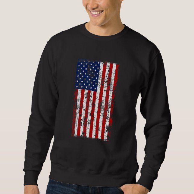 Sudadera Distressed US American Flag (Anverso)