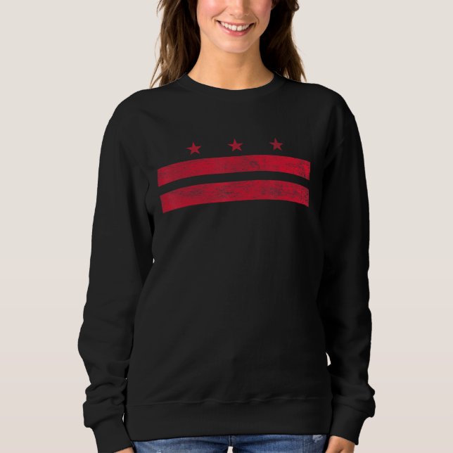Sudadera Distrito De Columbia Bandera Washington D C (Anverso)