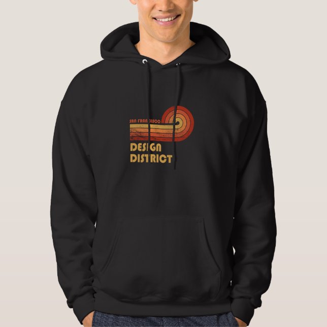 Sudadera Distrito de diseño San Francisco California Retro  (Anverso)