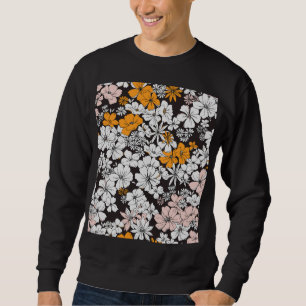 Sudadera Ditsy Floral: Colorido Fondo Oscuro.