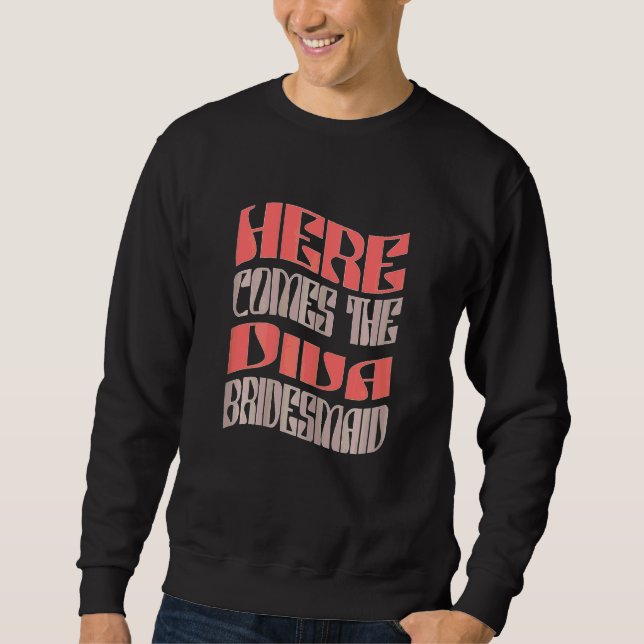 Sudadera Diva de Dama de Honor Retro para Despedida de Solt (Anverso)