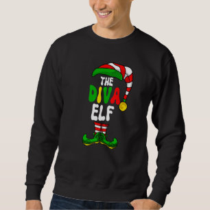 Sudadera Diva Elfo Pijama Grupo Coordinado Navidad Festejos