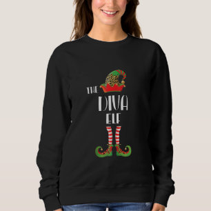 Sudadera Diva Familia De Elfos Negros Coincidiendo Graciosa