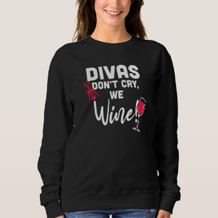 Sudadera Divas no lloran vino