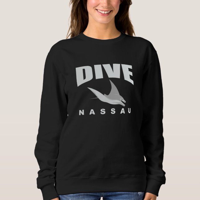 Sudadera Dive Nassau Scuba Diving at Nassau with Manta Rays (Anverso)