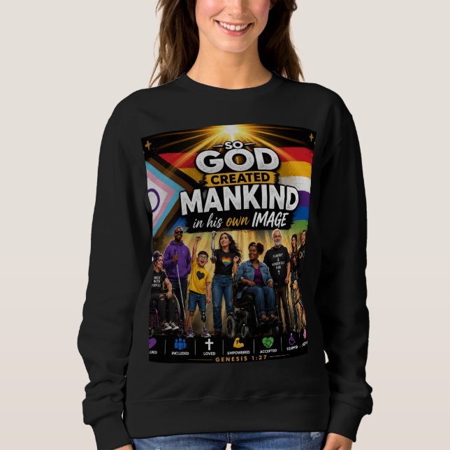 Sudadera Diversidad e Inclusión Cristiana Progresista Scrip (Anverso)