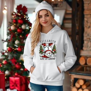 Sudadera Diversión burda de Snowman: Dejen que la nieve jod
