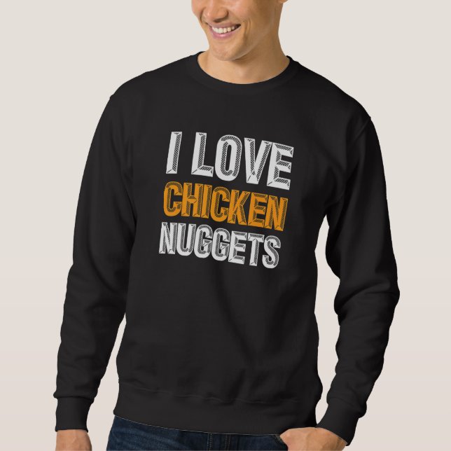 Sudadera Diversión de alimentos de nuggets de pollo 1 (Anverso)