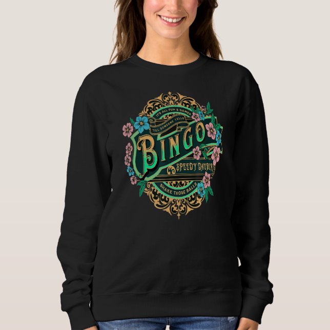 Sudadera Diversión de Bingo y Juegos (Anverso)